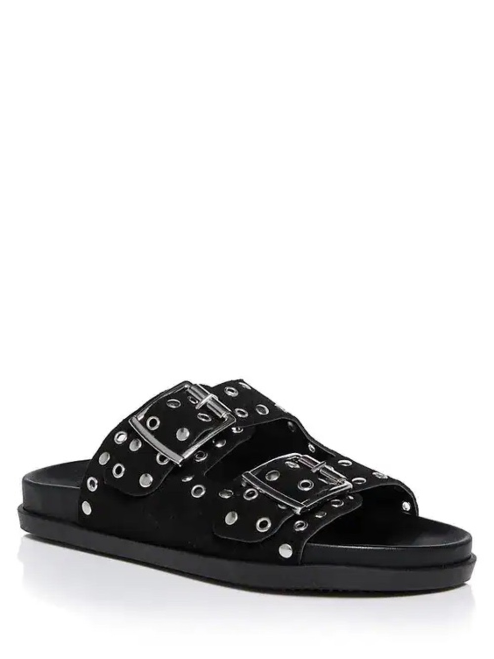 Aqua Women's Helle Stud & Grommet Double Buckle Slide Sandals